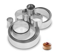 Set di formine per biscotti rotonde da 14 pezzi, stampo per anelli per | Set di formine per biscotti rotonde da 14 pezzi in acciaio inossidabile Set di formine per biscotti rotonde per biscotti
