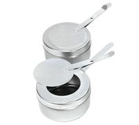 Set di fornello da campeggio portatile | Bruciatore ad alcool 2 pezzi con coperchio attrezzatura di sopravvivenza leggera per all'aperto, ideale per escursioni, barbecue, viaggi, picche