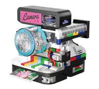 Set di fotocamere retrò per adulti, kit modello di fotocamera vintage, set di fotocamere digitali da 478 pezzi, regalo creativo per appassionati di fotografia e collezionisti di antiquariato (Nero)