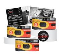 Set di fotocamere usa e getta con fotocamere Novocolor APM401010 a pellicola monouso con 27 esposizioni x3 e scheda Clikoze usa e getta per fotografie