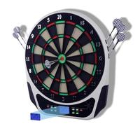 Set di freccette elettroniche con 6 freccette a punta morbida, bersaglio standard professionale con display digitale LCD per punteggi per bambini e adulti