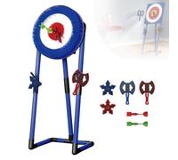 Set di freccette sicure - Design pieghevole con 2 assi e freccette a 6 stelle, telaio robusto per divertimento in famiglia e attività all'aperto