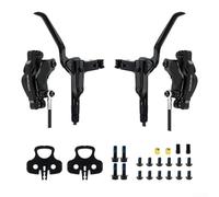 Set di freni idraulici a 4 pistoni, pinze in lega di alluminio lavorate CNC, sistema a doppio circuito olio, progettato per mountain bike con compatibilità a disco da 160 220 mm (senza disco)