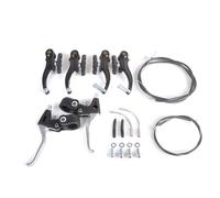 Set di freni V-brake in lega di alluminio resistente, compatibile con la maggior parte delle biciclette, incluse le BMX, maniglia antiscivol