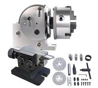 Set di fresatura a testa divisoria con mandrino a 3 ganasce e contropunta per fresatura, rettifica e foratura, include