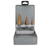 Frese a scalino hss serie 3 pezzi marca Fervi articolo F430