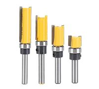 Set di frese da 4 pezzi con gambo da 1/4 di pollice, coltelli per la rifilatura del legno ad alta resistenza per modelli a filo e scanalature, utensili da taglio resistenti agli ur