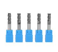 Set di Frese End Mill Bit in Metallo Duro, Gambo Dritto Frese per Taglio, Frese Rotanti CNC Set 6mm (Carburo di Tungsteno) 5 Pezzi