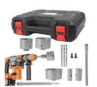 Set di frese per fori da parete, universale, per pareti in calcestruzzo, per utensili da taglio in metallo, per l'installazione di condizionatori d'aria, lavori elettrici