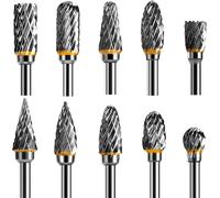 Set Di Frese Rotanti in Acciaio Al Carburo Di Tungsteno a Doppio Taglio per Acce