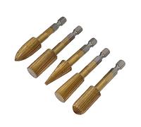 Set di Frese Rotative in Acciaio ad Alta Velocità con Codolo Esagonale 6 | Colore Oro, Utensile Rotativo per Lavorazione del Legno, Struttura Robusta per Maggiore Efficienza