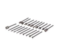 Set di Frese Rotative in Metallo Duro 20 Pezzi per Intaglio | Argento, Resistente All’usura, Presa Facile, per Lavorazioni Metalliche e Fusione
