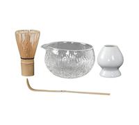Set di frullatore matcha, set da tè matcha | Set matcha scopa tradizionale | Strumenti di produzione del tè squisiti e versatili, kit completo in stile giapponese per Ho