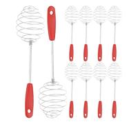 Set di frusta per uova, 10 pezzi, miscelatore manuale, 5,5 x 25 cm, in acciaio inox, frusta a mano per latte, salsa, farina, pancake, cottura, matcha, preparazione degli alimenti, cucina