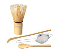 Set di fruste per tè in polvere, riutilizzabile, per miscelare le bevande, con cucchiaio e colino, per casa da tè, caffetteria