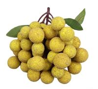 Set di frutta artificiale a base di schiuma di plastica con litchi Longan, mirtilli, ciliegie per decorazione della cucina, sala da pranzo e esigenze di visual merchandising (A)