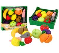 Set di frutta da tagliare in cassettina - 9 pz, coltello verde