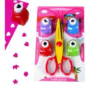 Set di fustellatrici per bambini - Fustelatrici per carta, divertenti strumenti per lavori manuali con la carta | Il set di fustellatrici a forma migliora la creatività, le capacità motorie e l'