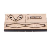 Set di fustelle per taglio di pelle e metallo, 3 forme, fustella riutilizzabile a elevata durezza con base in legno per lavori artigianali in pelle fai da te e goffratura.