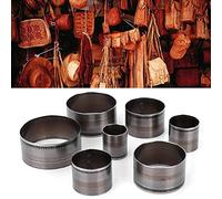 Set di fustelle per taglio in pelle, 7 pezzi strumento di punzonatura in pelle punzonatrice circolare punzone per il trattamento della pelle 20mm 25mm 30mm 35mm 40mm 45mm 50mm
