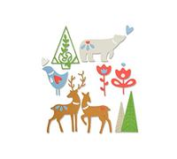 Sizzix Set di Fustelle Thinlits 10Pz Elementi Natalizi, Carta