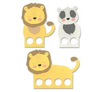 Sizzix Set di Fustelle Thinlits 9PK Animal Finger Puppets by Lisa Jones | 666012 | Capitolo 4 2022 Wafer, Grey, One Size