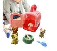 Set di gabbie per la cura degli animali domestici, 8 pezzi, kit giocattolo educativo, per la toelettatura dei cuccioli, design portatile per animali domestici, set per la cura del cane per