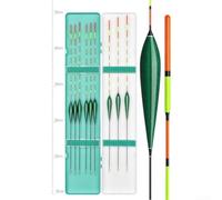 Set di galleggianti ad alta sensibilità per la pesca alla carpa, con coda spessa e luminosa e stabile azione di vibrazione per un'indicazione costante del morso (9 galleggianti diurni)