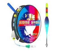 Set di galleggianti e galleggianti da pesca, 100 m, set di lenze da pesca con galleggiante automatico, per kayak, barca, sport all'aria aperta, pesca in acqua salata, per principianti e professionisti