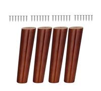Set di gambe di ricambio per mobili in legno massello, include cuscinetti di protezione in gomma e viti, ideale per divani, armadi, sedie e cassettiere