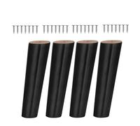 Set di gambe di ricambio per mobili in legno massello, include cuscinetti di protezione in gomma e viti, ideale per divani, armadi, sedie e cassettiere