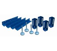 Set di gambe per banco da lavoro, regolabile in altezza 438 - 584 mm small silver