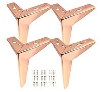 Set di gambe per divano, piedini di supporto in metallo in ferro, design a triangolo diamantato, ricambio fai da te per divano, letto, ottomana, tavolini e armadi, supporta fino a 800 kg