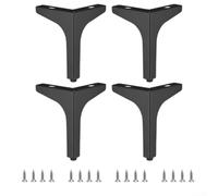 Set di gambe per mobili in metallo nero, robusto supporto per divano, tavolo, armadio, letto, ottomana, confezione da 4 con viti per una rapida installazione e protezione del pavimento (15 cm)