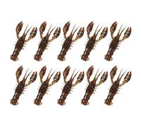 Set di gamberetti Ned lenti da 10 - ombreggiatura realistica, esca da pallet, esca di fiume elastica | Set di morbido affondamento lento con movimento realistico e aroma naturale,