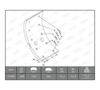 Set di ganasce freno BERAL KBL17280.3-1561