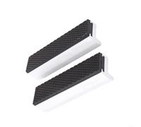 Set di ganasce protettive per morsa da 75 mm con gomma morbida su lega di alluminio per una presa sicura e non segna e attacco magnetico, argento e nero