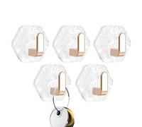 Set di ganci da bagno 5 pezzi - Confezione di appendiabiti da parete adesivo, organizer per montaggio doccia | porta asciugamani senza viti, porta utility adesivo per , , d