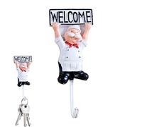 Set di ganci da cucina - Adorabile ganci da parete adesiva chef, gancio di utilità autoadesivo di lunga durata | Specistica cosa decorativa estetica senza trapano affidabile per asciugamani, grembiuli