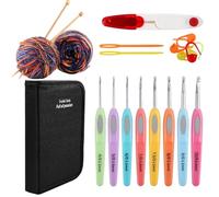 Set di ganci ergonomici | Strumento di artigianato a maglia con custodia | Set di uncinetto - per amici famiglia appassionate donne uomini libero creazione coperta decorazione casa
