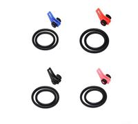 Set di ganci per canna da pesca in ABS e gomma, 10 pezzi, con anelli in gomma di due dimensioni per variabilità del diametro della canna (rosa)