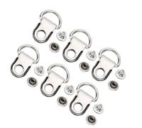 Set di Ganci per Lacci in Ottone con Rivetto e Fibbia Ad Occhiello, 100 Pezzi, per Riparazioni Fai da Te di Scarpe e Borse, Argento 9x14 Mm