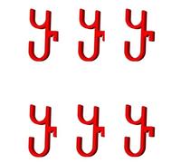 Set di ganci per ombrello per auto, staffa di montaggio verticale salvaspazio per una facile conservazione di ombrelli e borse, kit di 6 ganci in PLA nero/rosso, capacità di carico di 5 kg