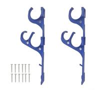 Set di ganci per pali da piscina in ABS, per strumenti di pulizia della piscina, ganci per montaggio a parete per pali telescopici, attrezzature da giardino (2 pezzi)
