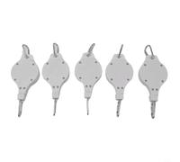 Set di ganci retrattili per cesti da appendere, regolabili, con corda di nylon e ganci in plastica, reggono da 1 a 15 kg, per fiori da giardinaggio indoor (bianco)