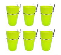 Set di ganci rotondi in PVC e metallo, con portabicchieri e portapenne, per uso a lungo termine in casa, garage, vendita al dettaglio e ufficio (verde)