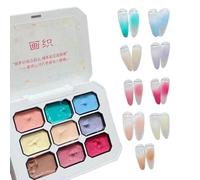 Set di gel di smalto per unghie per la pittura a gradiente, gel di 9 colori, accessori di bellezza anti-essere, strumenti di manicure durevoli, per donne, cura delle mani, eleganti, performance dei pi