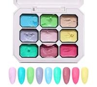 Set Di Gel Per Unghie 9 Colori: Vernice Gel Gradiente, Tipo Anti-Problemi A Prova Di Problemi | Gel Manicure Lunga Durata Per Il Colore Di Arte Unghie | Auto-Reporting Pa