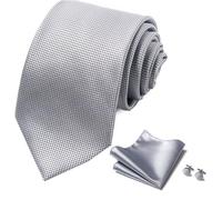 Set di gemelli classici da uomo con cravatta e gemelli quadrati in twill a blocchi di colore