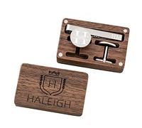 Set di Gemelli da Cravatta Personalizzati per Uomo, Set di Fermacravatte in Metallo Inciso, Regalo per il Capo e il Testimone (Argento)